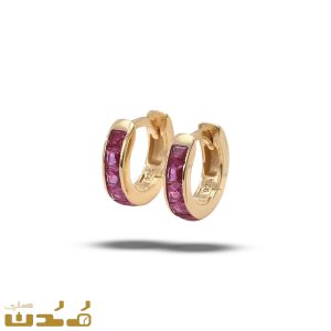 گوشواره مینا کاری صورتی